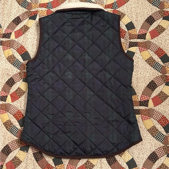 British Khaki Women's Quilted Vest - Dark Plaid - Picture 2 of 11